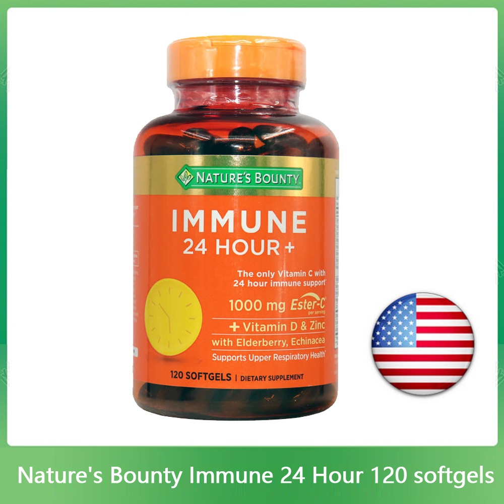 (Exp.04/2025)Nature's Bounty Immune 24 Hour 120 softgels Shopee Malaysia