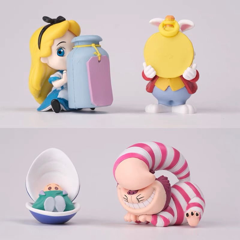Disney Alice in Wonderland Set Of 4 New Model Little Oyster White ...