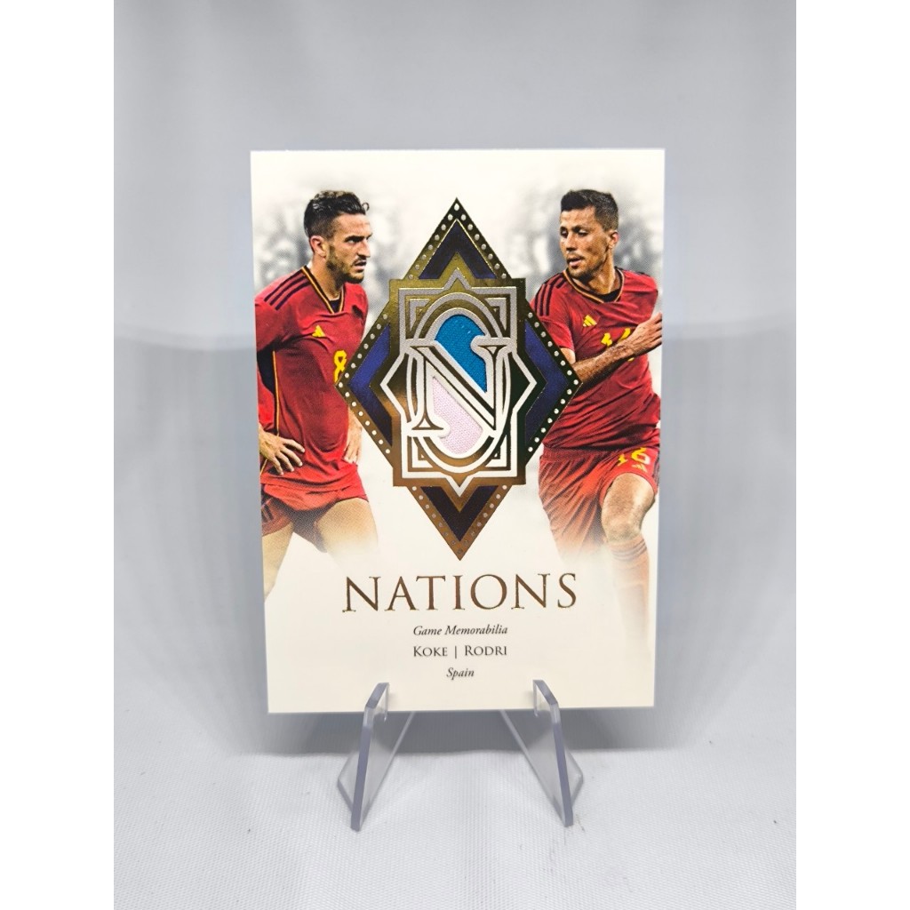 Futera Unique Koke&Rodri Football Jersey Piece Card 29/30 Nations Dual ...