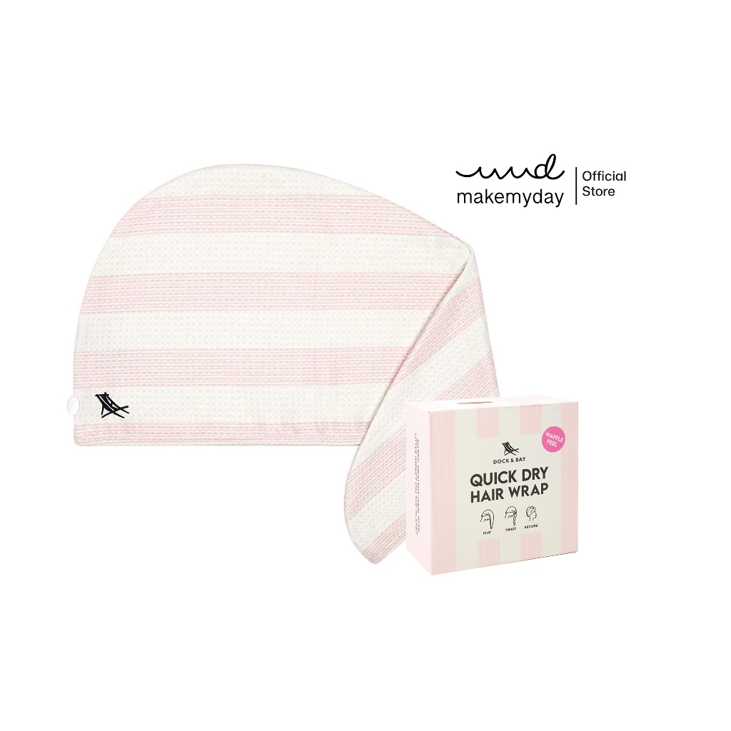 Dock & Bay Quick Dry Hair Towel Home Model Primrose Pink Color (Waffle Fabric) Shopee Malaysia