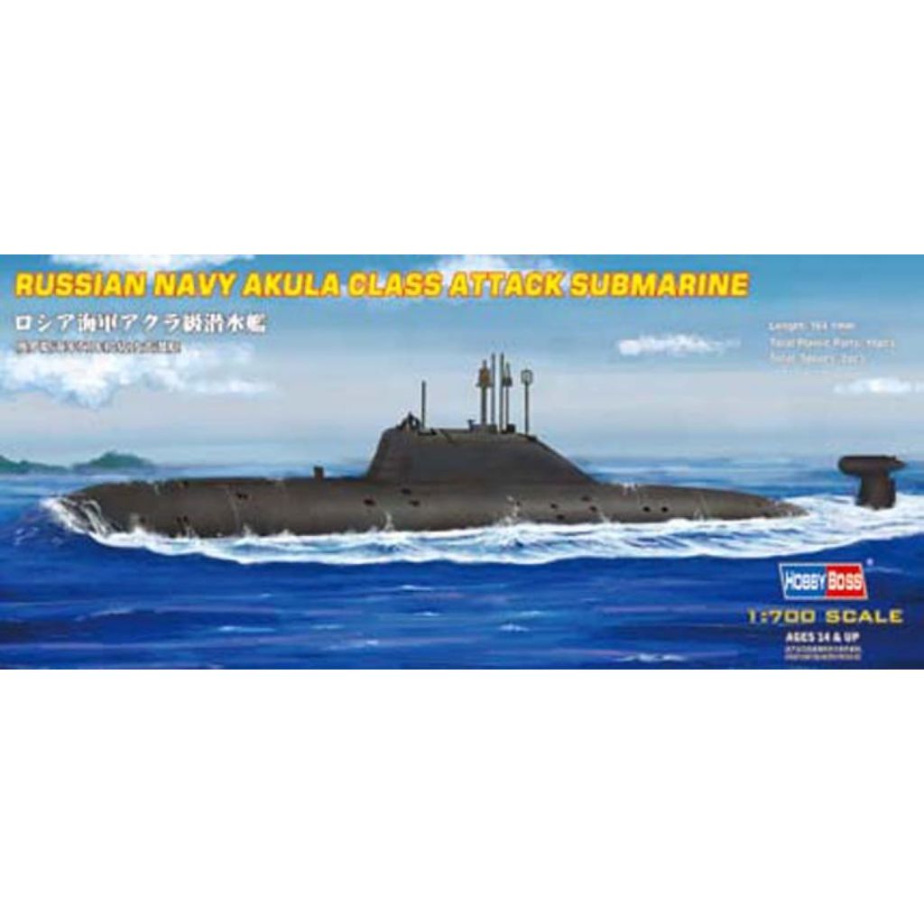 Plastic Model Assembly HobbyBoss Scale 1/700 Russian Navy Akula class ...