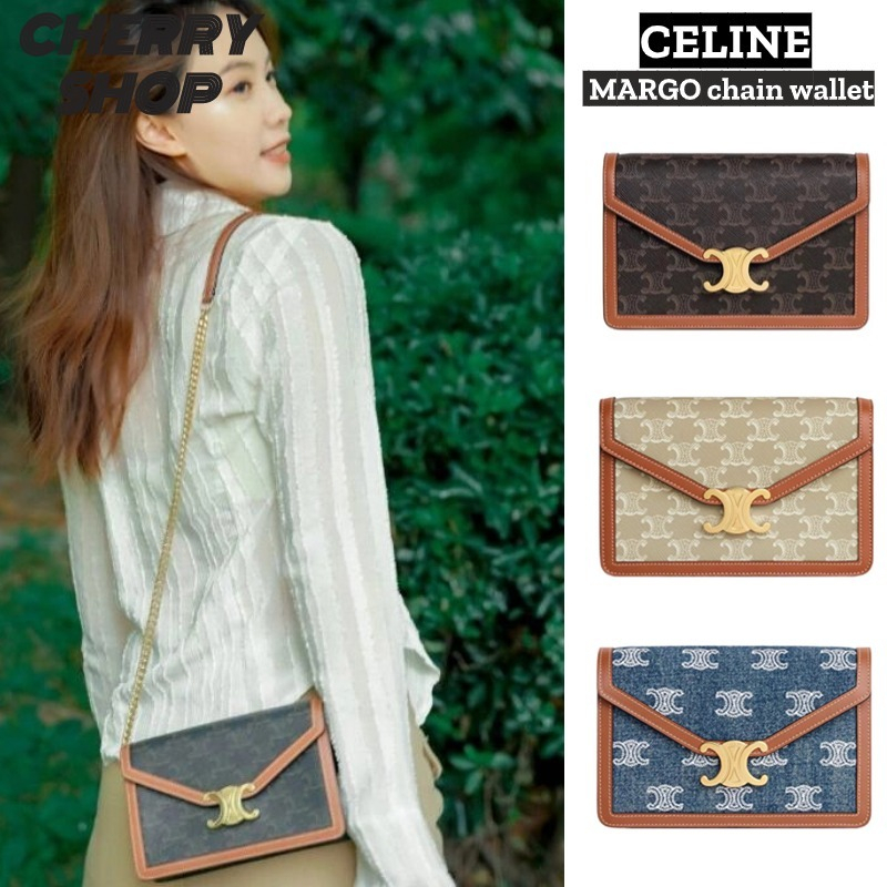 Celine Celine MARGO chain wallet Women Shoulder Bag 10L462DQB.04LU WOC Envelope Shopee Malaysia