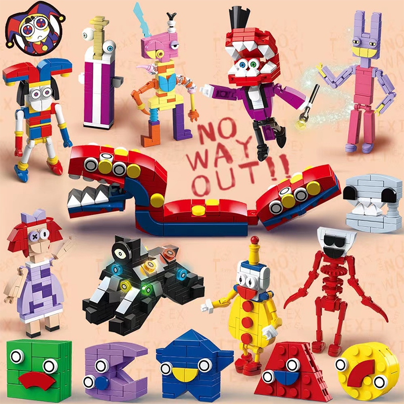 The Amazing Digital Circus Building Blocks Mini Set Cute Joker Kids 