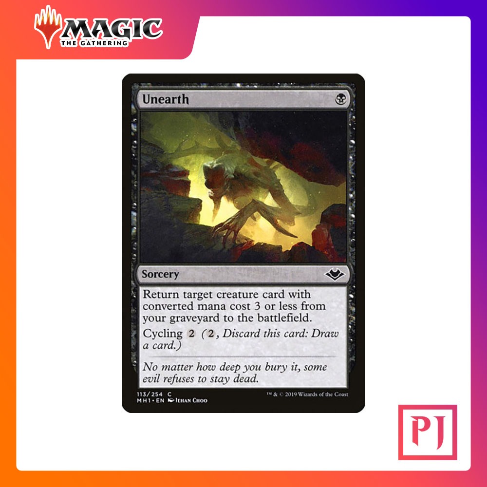 [MTG] Unearth [MH1] [BLACK] [NORMAL] [ENG] (Magic Card/Magic the Gathering) Shopee