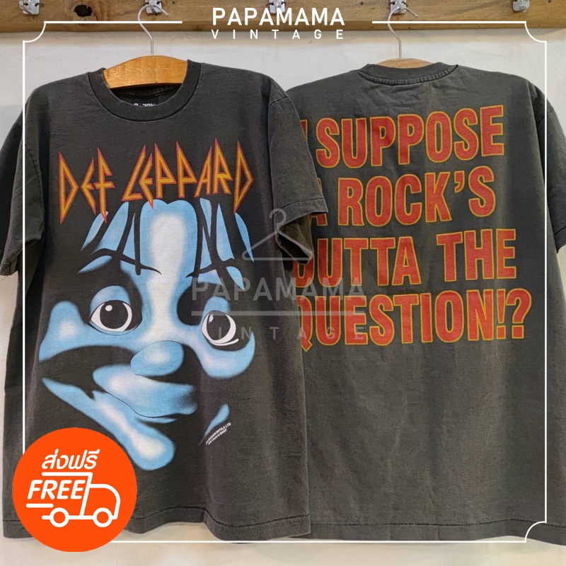 DEF LEPPARD I SUPPOSE A ROCK S OUTTA THE bio washed 1992 Tag GIANT Shirt Band Tour papamama vintage Shopee Malaysia