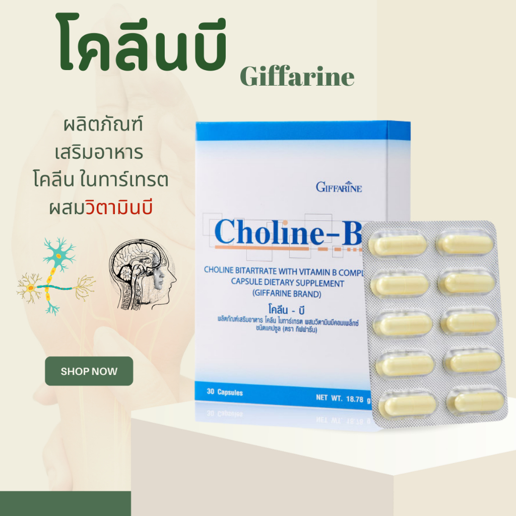 Choline B GIFFARINE Vitamin ComplexBrain Neuropathy Memory Shopee
