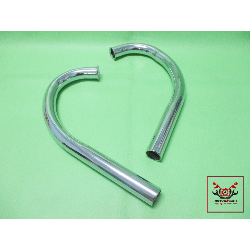 EXHAUST HEADER PIPE SET CHROME Fit For HONDA CB160 CB96 CB93 // Neck ...