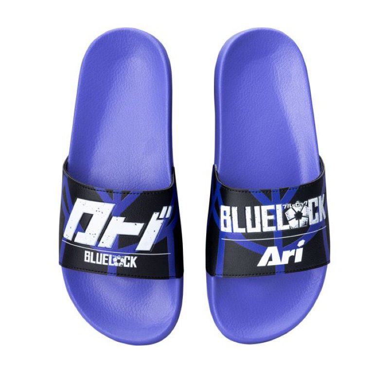 ARI X BLUE LOCK SLIDE SANDALS-BLUE/BLACK | Shopee Malaysia