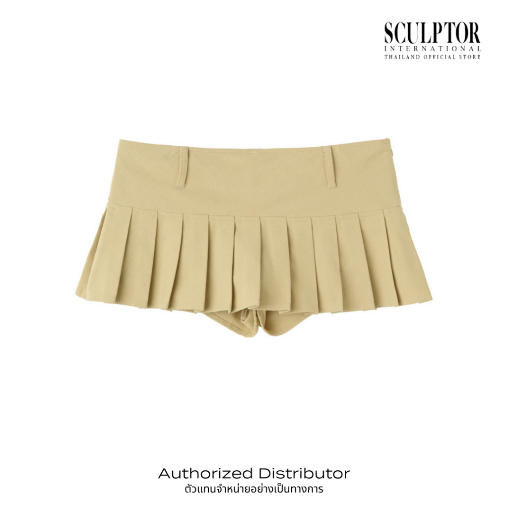 SCULPTOR Cotton Pleats Micro Skort Pants Skirt | Shopee Malaysia