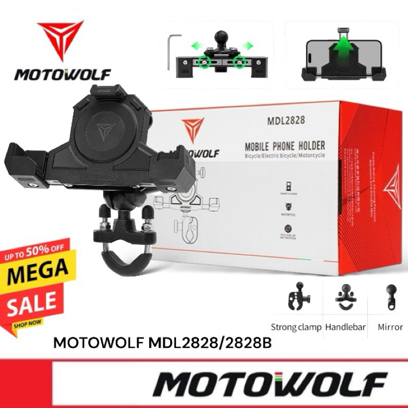 Motowolf Mdl B Motorcycle Phone Holder With A Axis