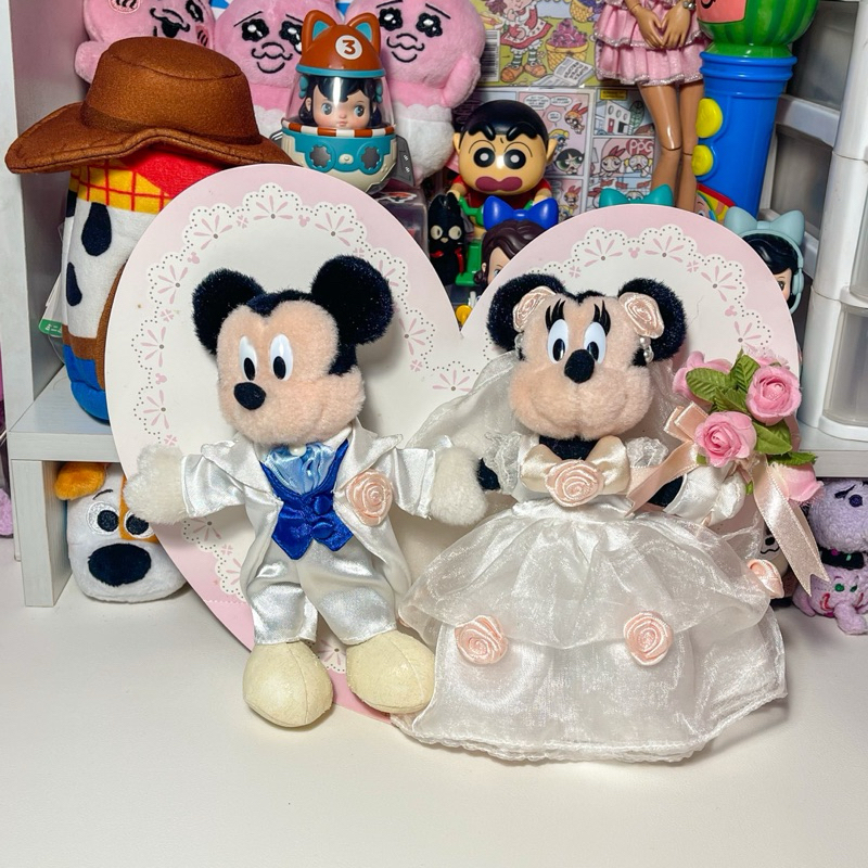 mickey minnie Brooch Doll Dress Up Wedding mouse Defect Read Details ...
