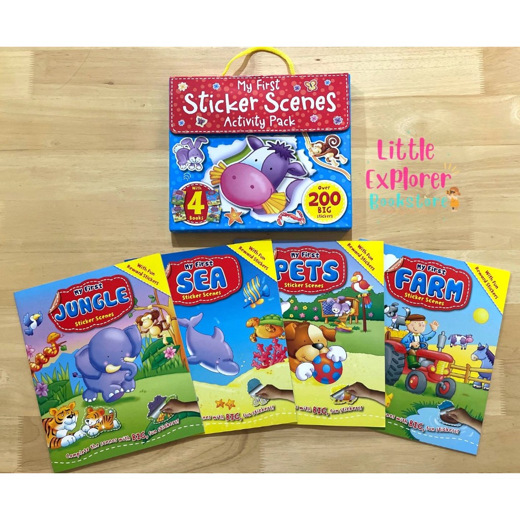 My First Sticker Scenes Activity Pack (4 Books Set 200+ Stickers
