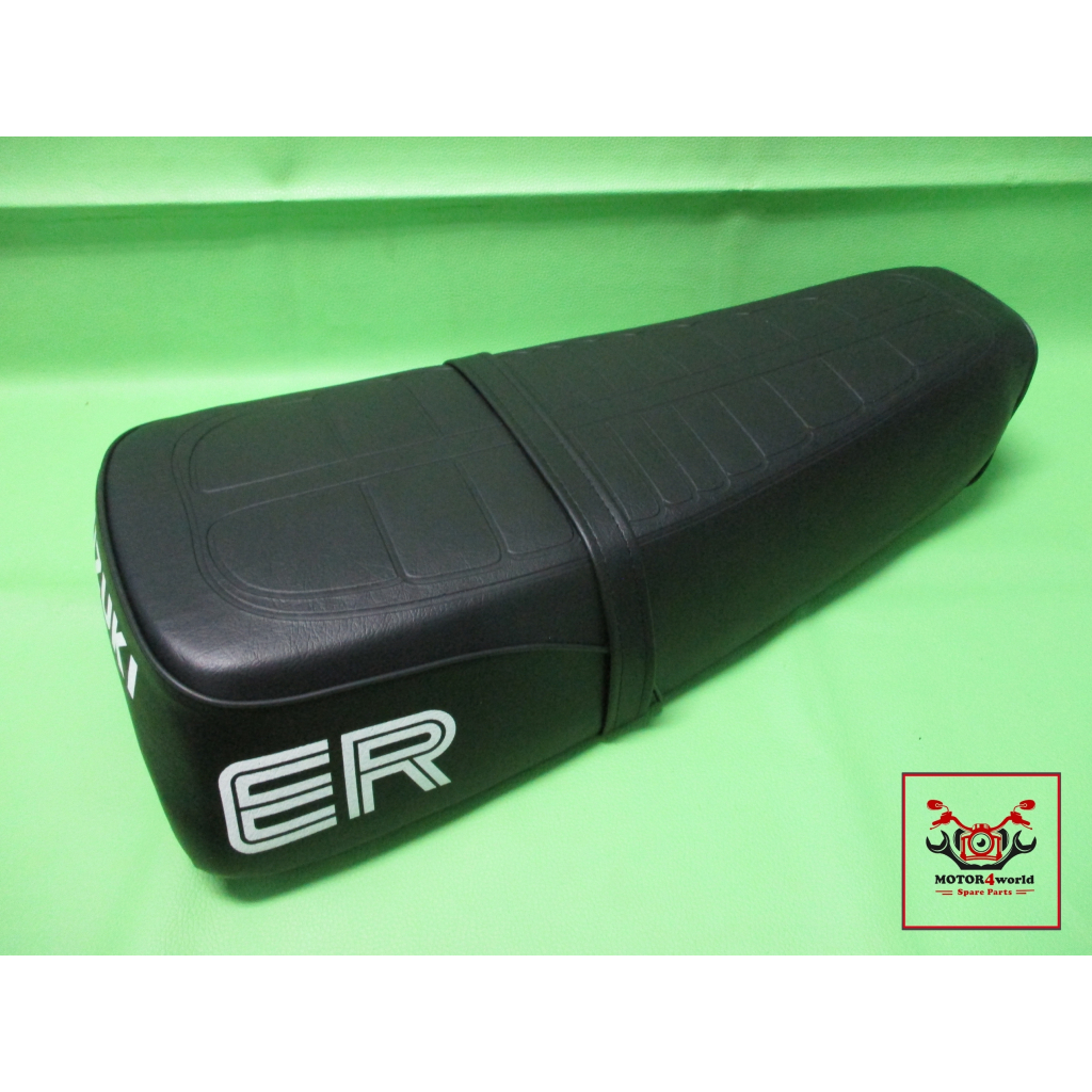 SUZUKI TS125ER Complete Seat Saddle With HP Seat Cover & ER Logo - Black