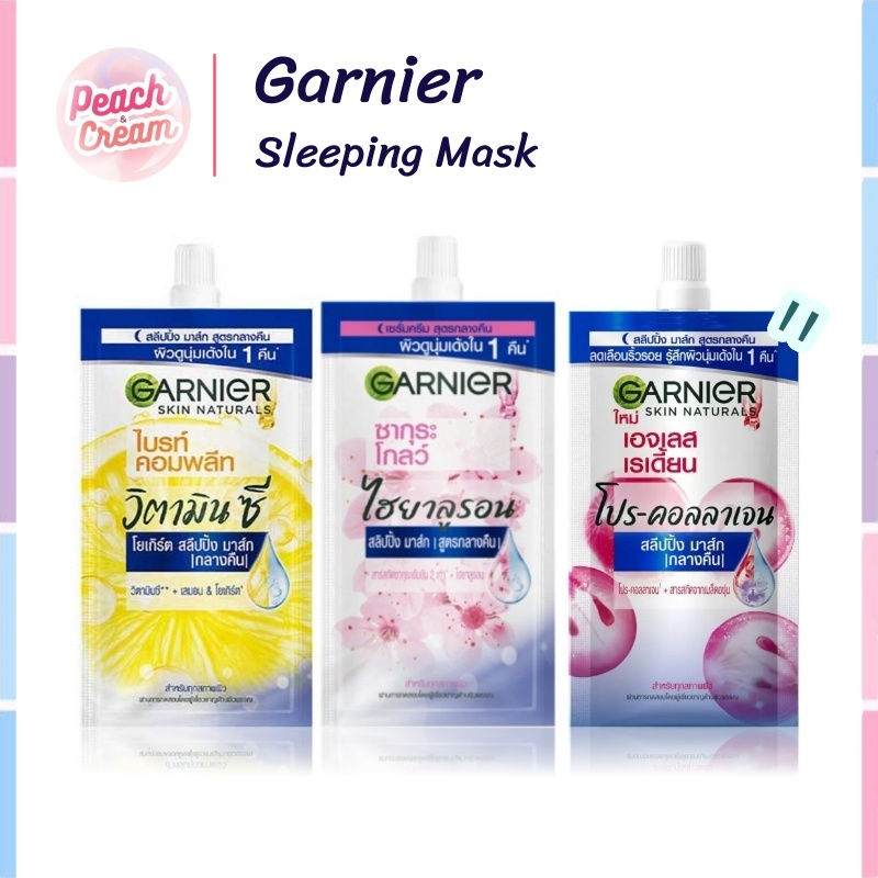 Garnier Sleeping Mask Cream Sachet Slip Shopee Malaysia