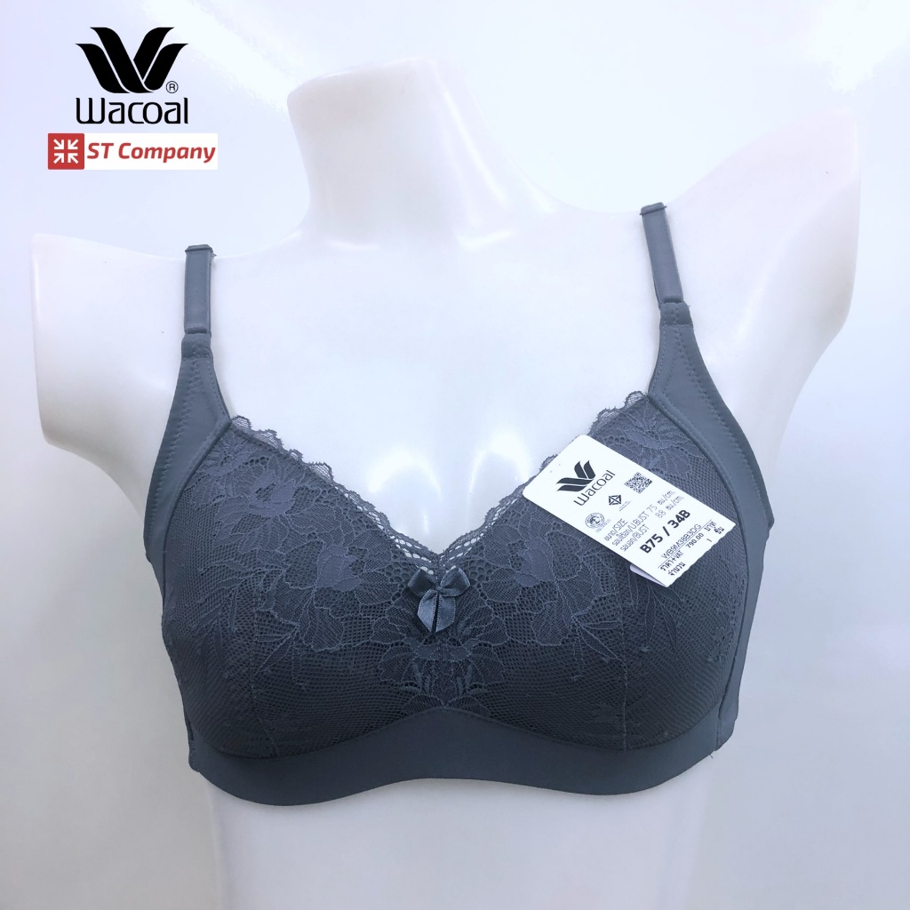 Wacoal Basic Bra Dark Gray (Gray) Model WB9M38 4/5 cup No Frame Bubble ...