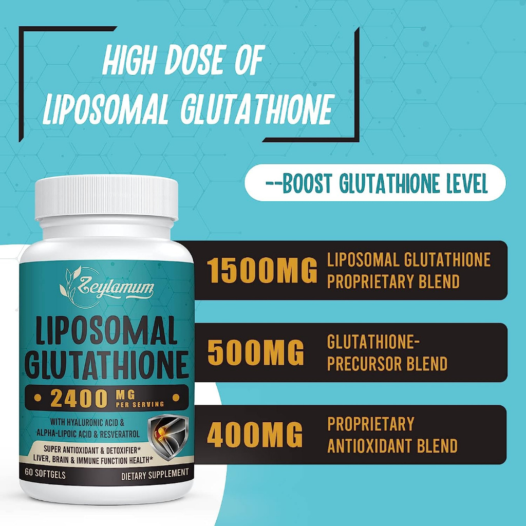 liposomal glutathione malaysia Zeylamum LIPOSOMAL GLUTATHIONE 2400 mg 60 Tablets