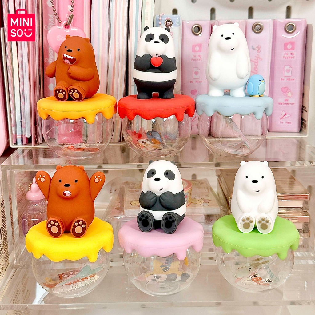 MINISO Figure Model We Bare Bears Collection 4.0 Storage Jar Shopee