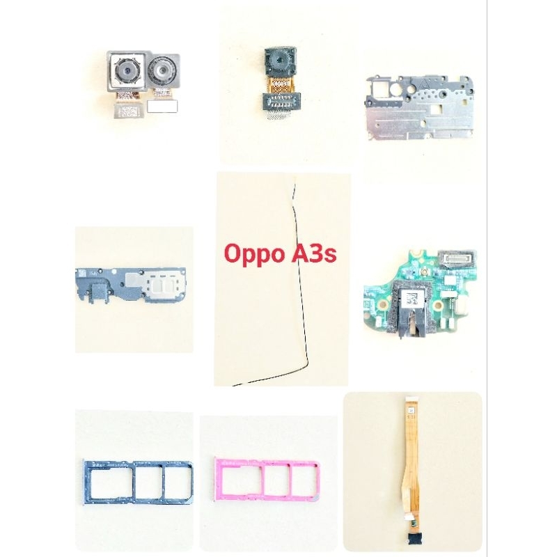 Rear Camera Front Sim Tray Charger Spare Parts Use For Oppo A3s