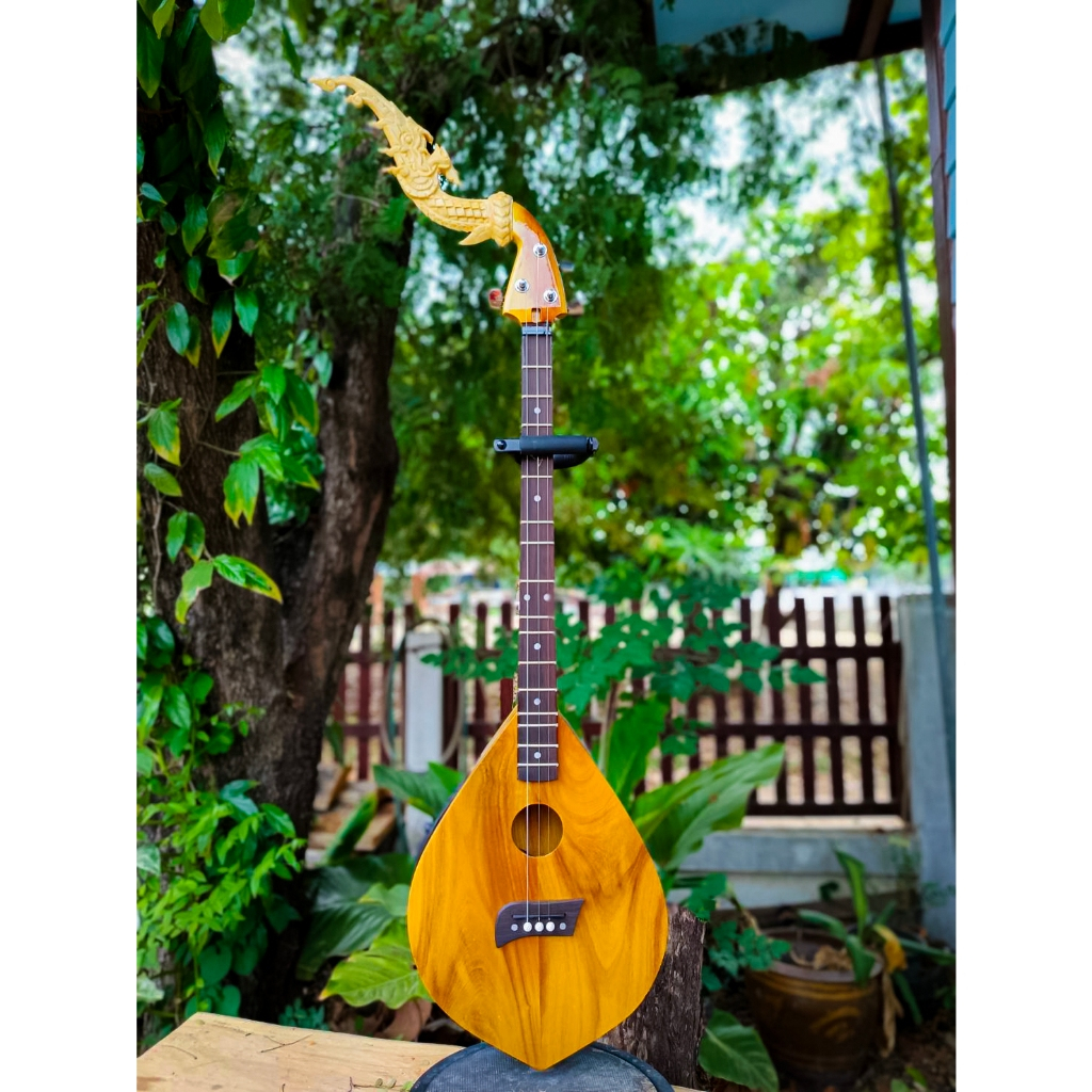 Electric Harp Jackfruit Wood Glossy With Polyurethane 3-Wire Board 15