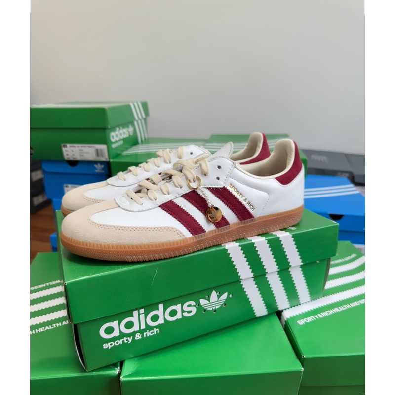 Adidas X Sporty & Rich Samba OG Collegiate Burgundy Thai Label | Shopee ...
