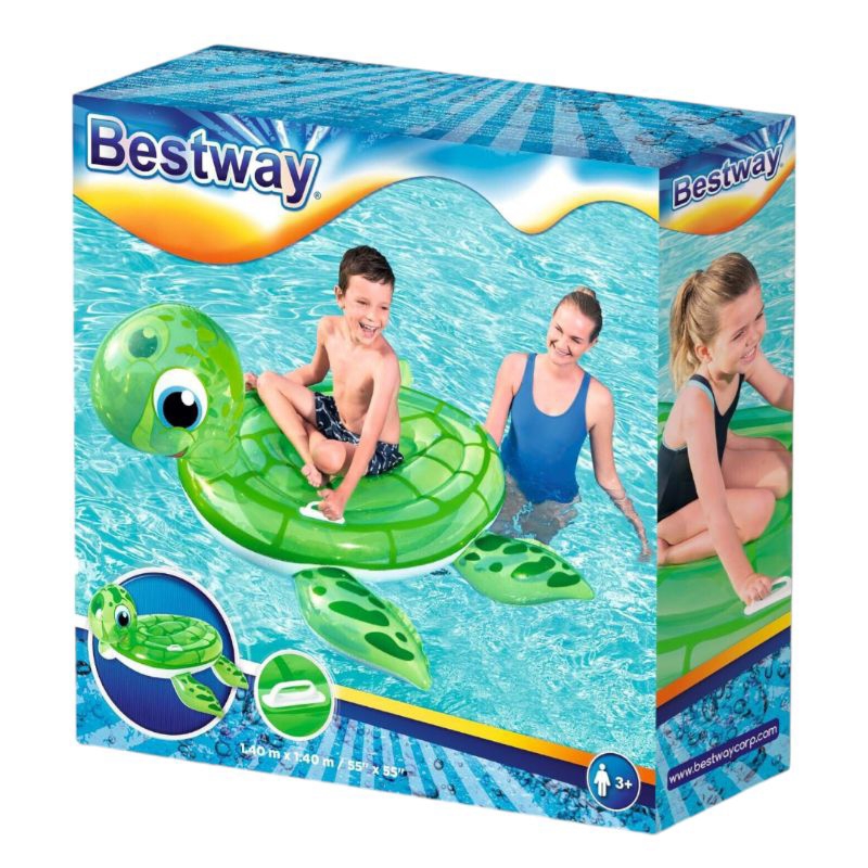 Bestway Turtle Raft 55x55 Inch Ride-On 3+ Years Old (Not Built-In Pump ...