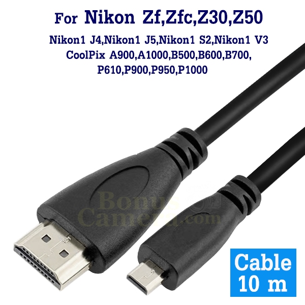 10m HDMI cable To Connect The Nikon Zf Zfc Z30 Z50 Nikon1 J4 J5 S2 V3