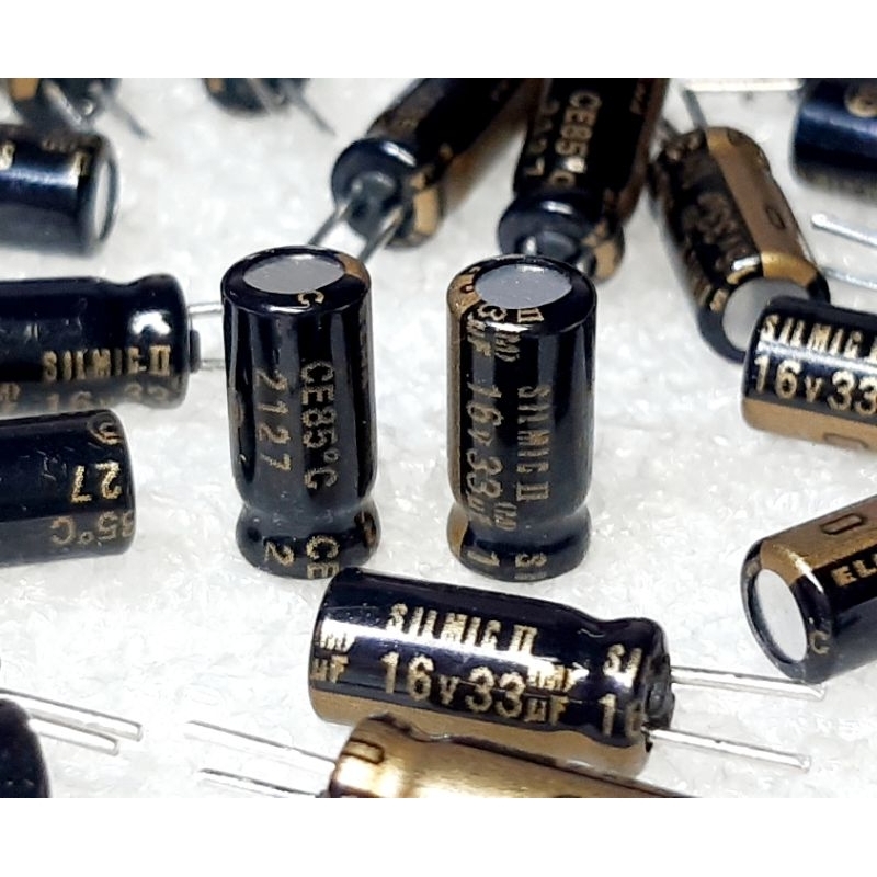 Elna Silmic II 33uf 16v (Cut Off Legs) for audio Capacitors Grade ...