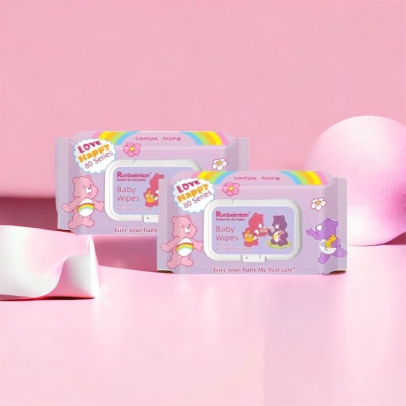 Care Bear Purple Wipes 1 Pack Contains 80 Sheets Soft And Comfortable