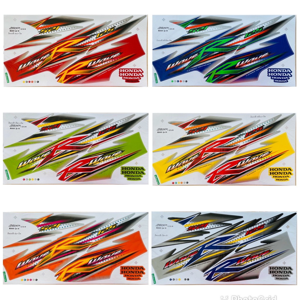 (Genuine Gloss) Sticker Wave 125R 125R Pointed Head 2005 Model 10 ...
