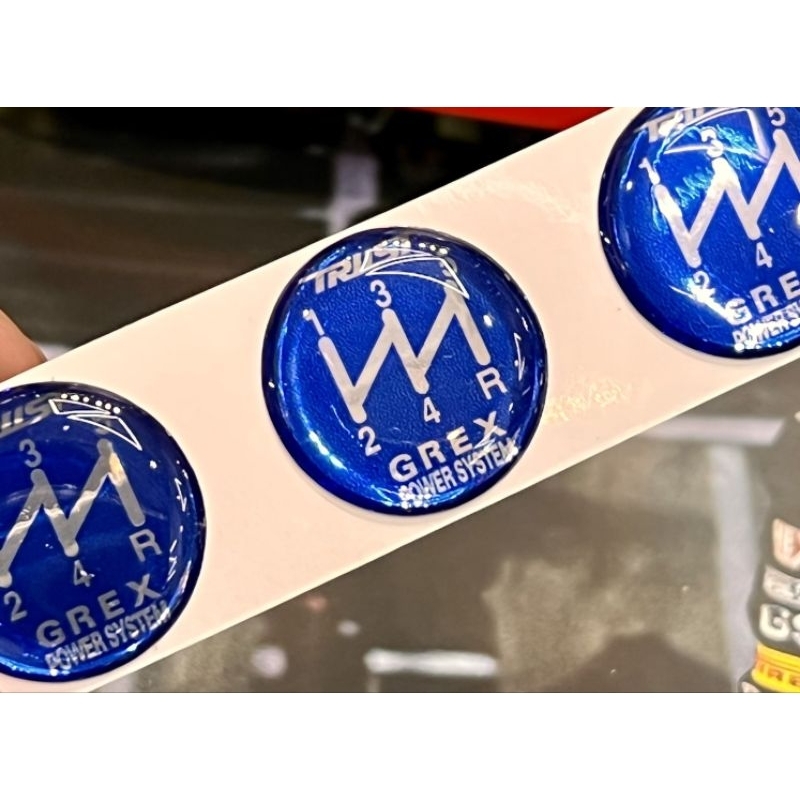 Car Gear Knob Sticker Greddy trust grex Pattern 5-Gear Blue Simple And ...