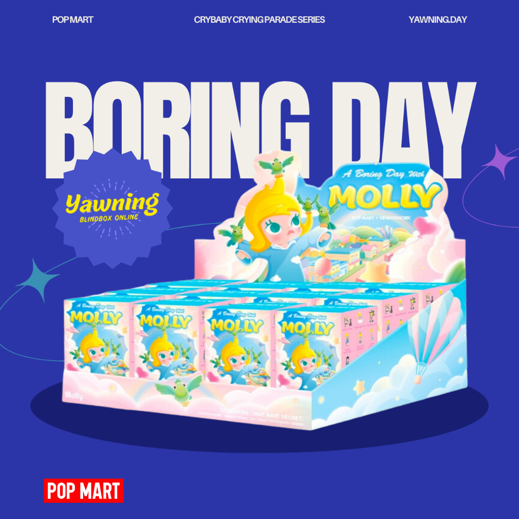 POPMART Lifted Molly Boring day box Lift The Sealed Neat Not Unwrapped ...