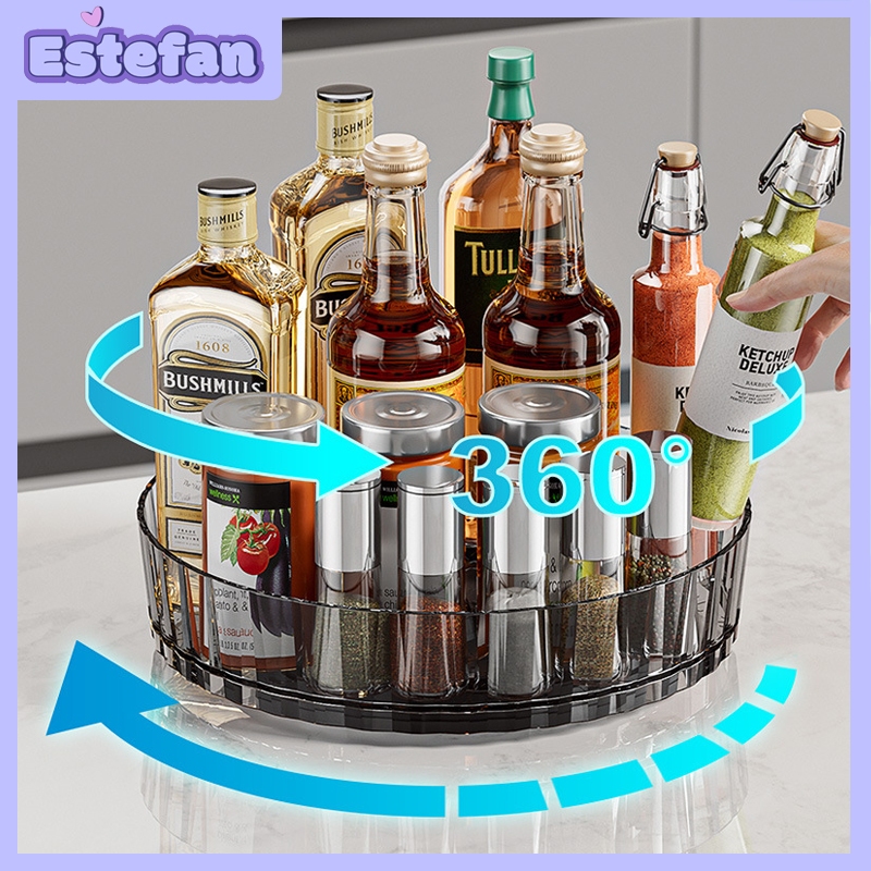 Multi-Function Storage Rack Rotating 360 Degree Cosmetics Tray | Shopee ...