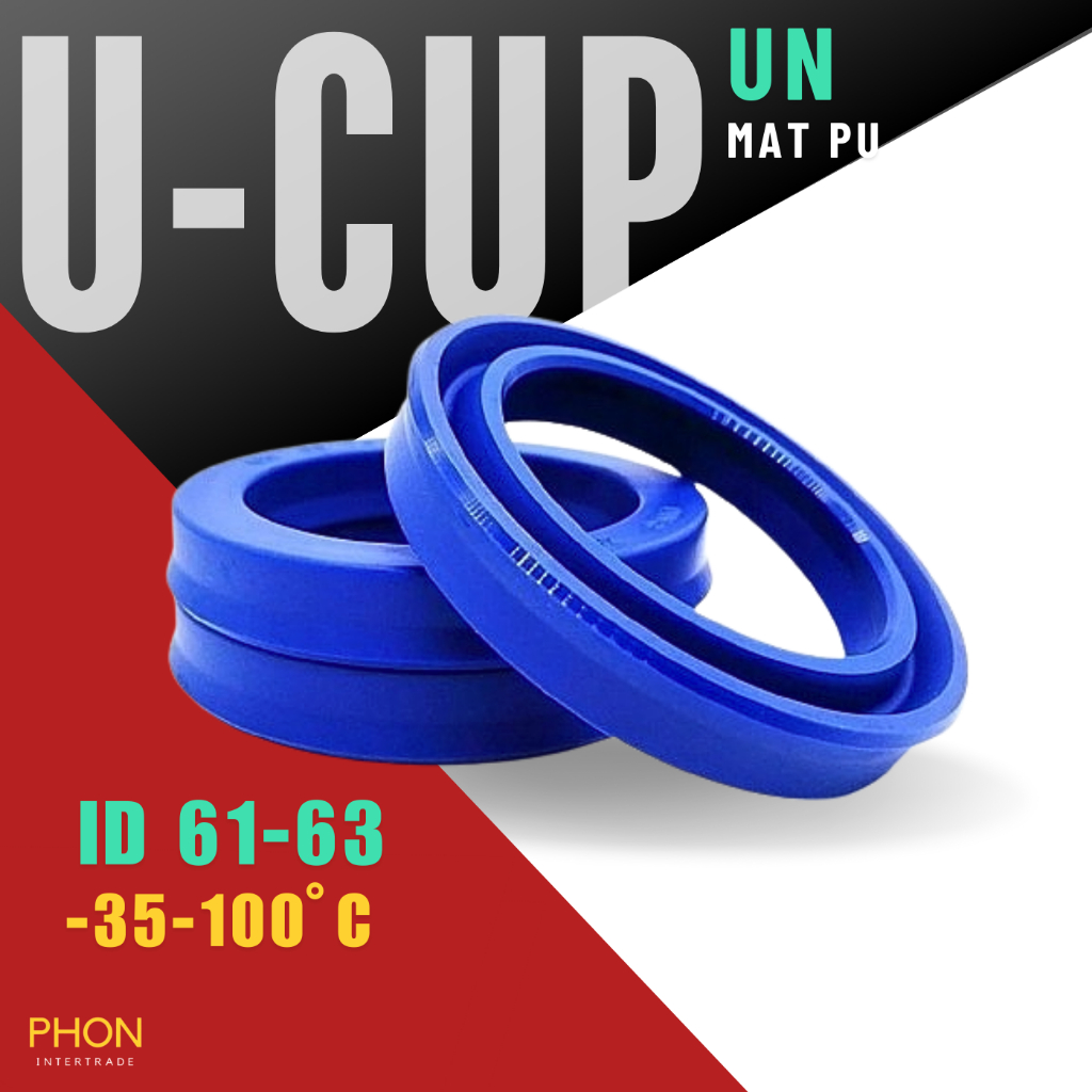 UN Seal U Cup Inner Hole 6163mm Hydraulic Oil Piston/Rod SOG Brand PU