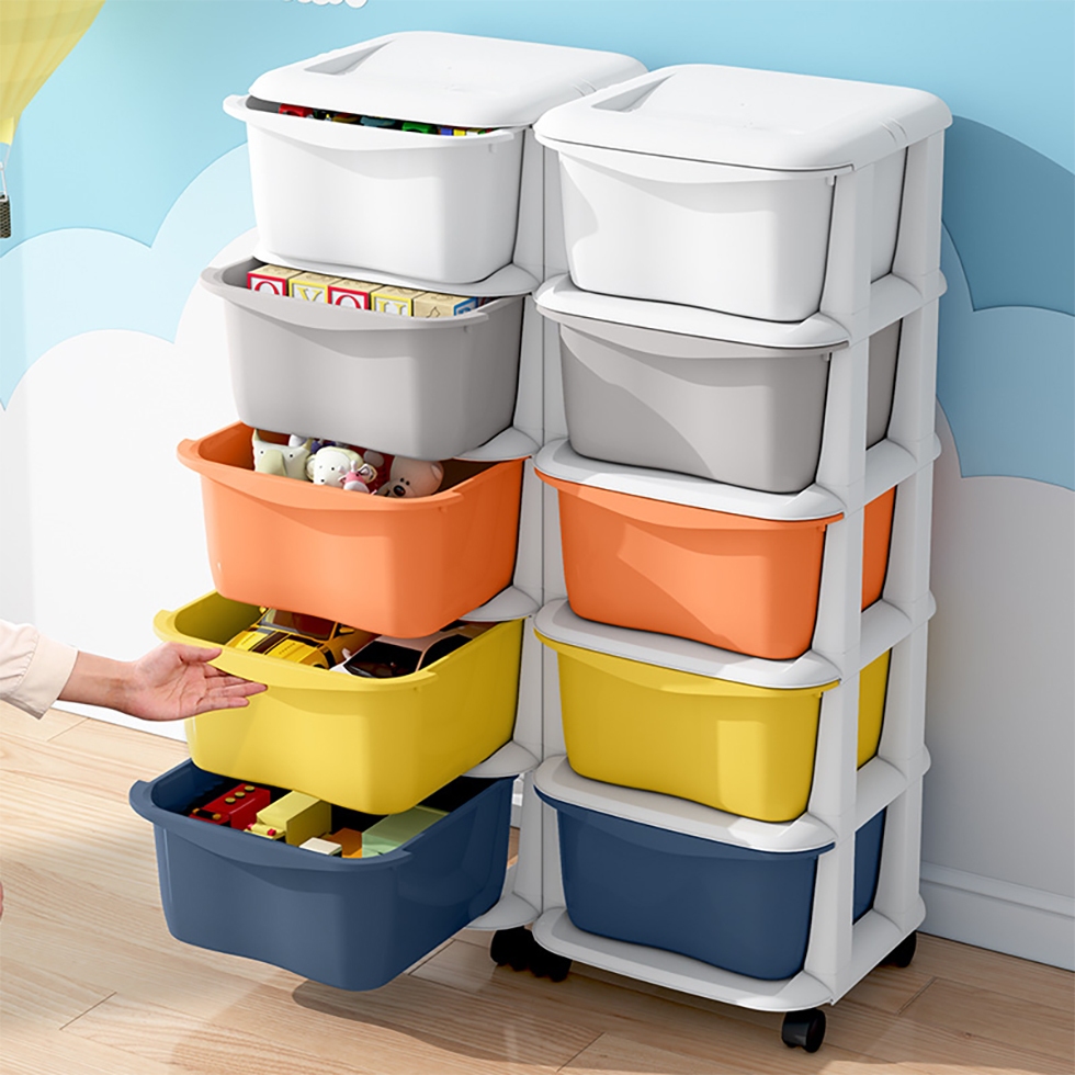 Multipurpose Storage Shelf 5 Levels Drawer Type High Shape There Are ...