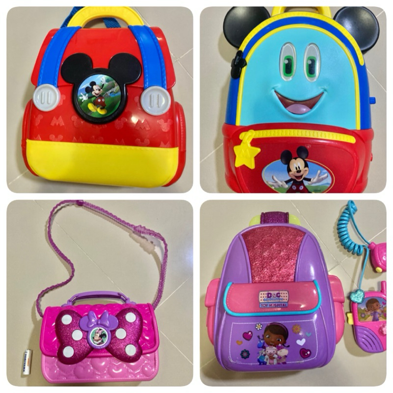 Backpack Shoulder Bag Toys For Kids Doctor Mac Mickey Mouse Minnie Doc McStuffins