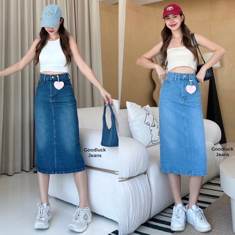 Long denim shop skirt malaysia