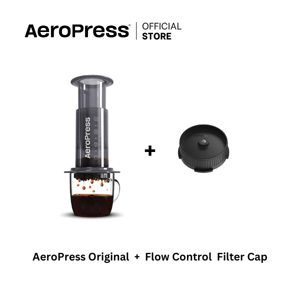 AeroPress Original Coffee Maker & Flow Control Filter Cap Bundle ...