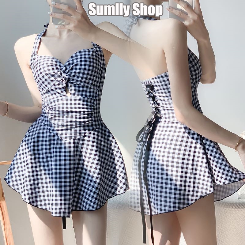 Sumlly Sexy Lace One-Piece Swimsuit Beach Wear (Available) | Shopee ...