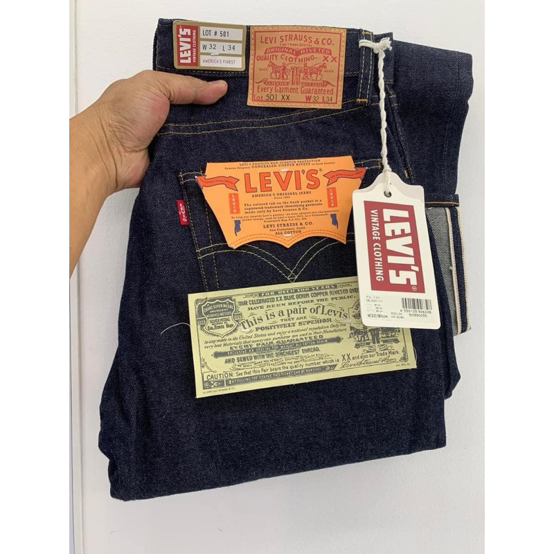 Levi's 501XX 1966 Vintage - Jeans BigE Red Selvedge Denim Cone - Taille W33 L32 - Jambe Tapered