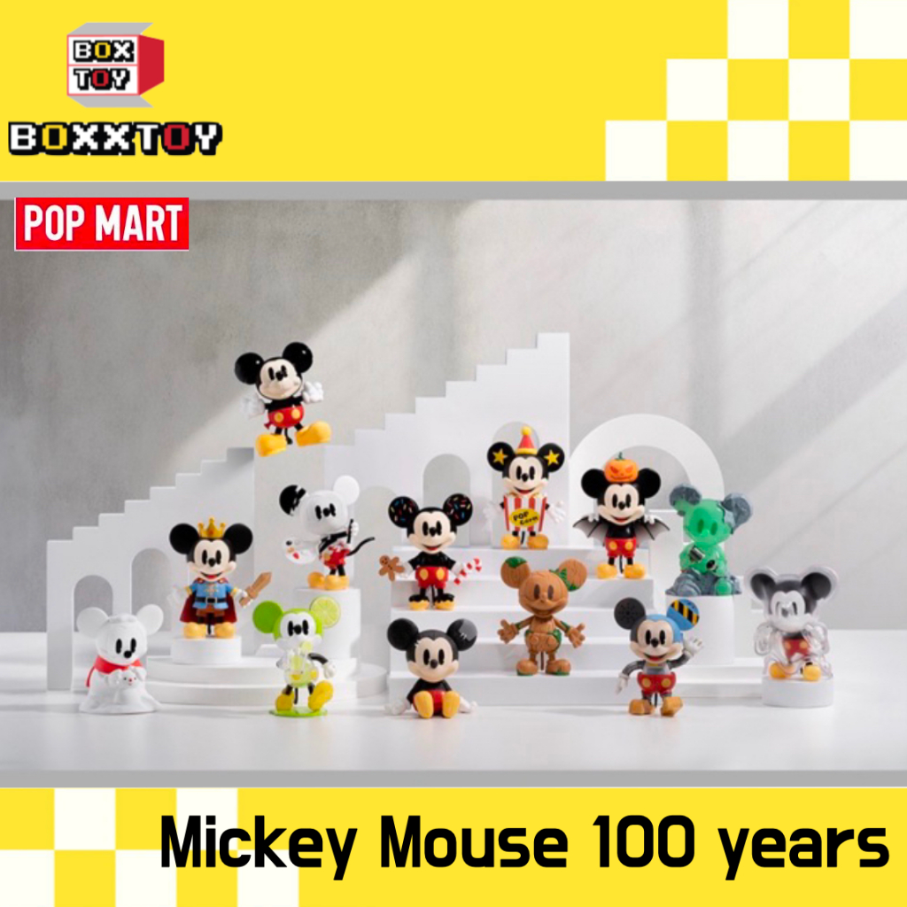 Mickey Mouse 100 years 100 Camp popmart blind Boxes Random Box art toy ...