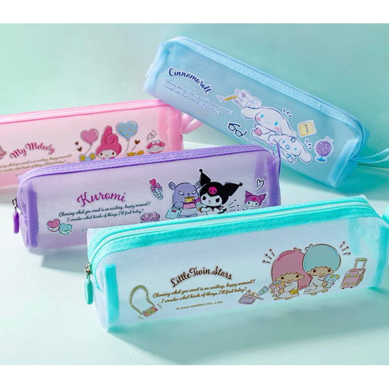 Sanrio mesh type see through pencil case | Shopee Malaysia