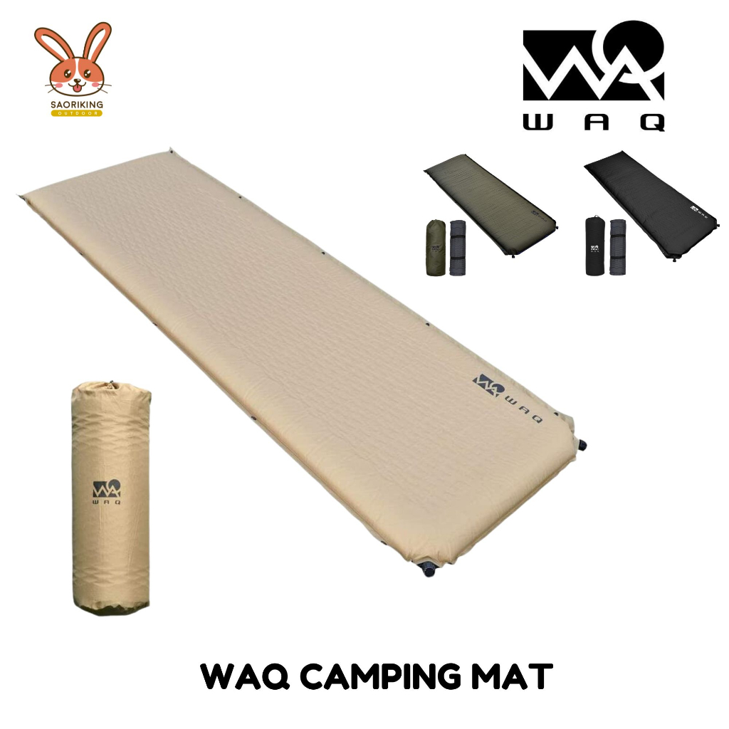 アウトドア寝具 WAQ INFLATABLE MAT 8cm TAN インフレータブル式マット 8cm WAQ 車中泊 キャンプ用