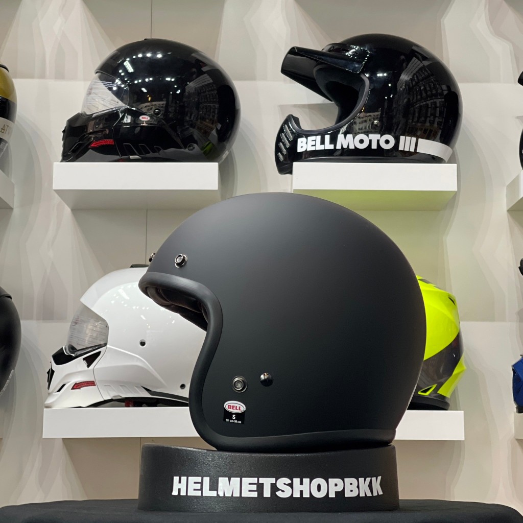 Bell Custom 500 Solid – Casco Jet Matte Nero, Taglia L, Classico E Iconico Per Moto Custom