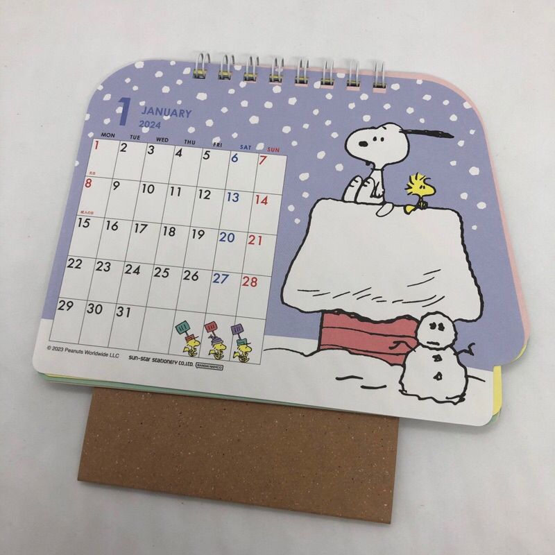 snoopy Desk Calendar 2024 Shopee Malaysia