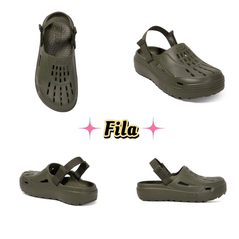 [NEW] Authentic Fila Round Head Disruptor Clog Sandals (Green) | Shopee ...