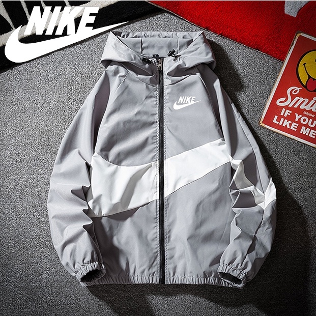 Nike A Thin Hooded Windbreaker Jacket Suitable For Running Sport Hiking Summer Fashion Men And Women. Shopee Malaysia