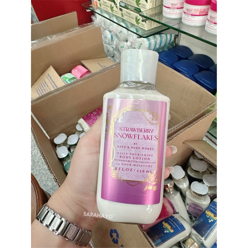 Bath & Body Works Strawberry Snowflakes Lotion Moisturizer Bergamot ...