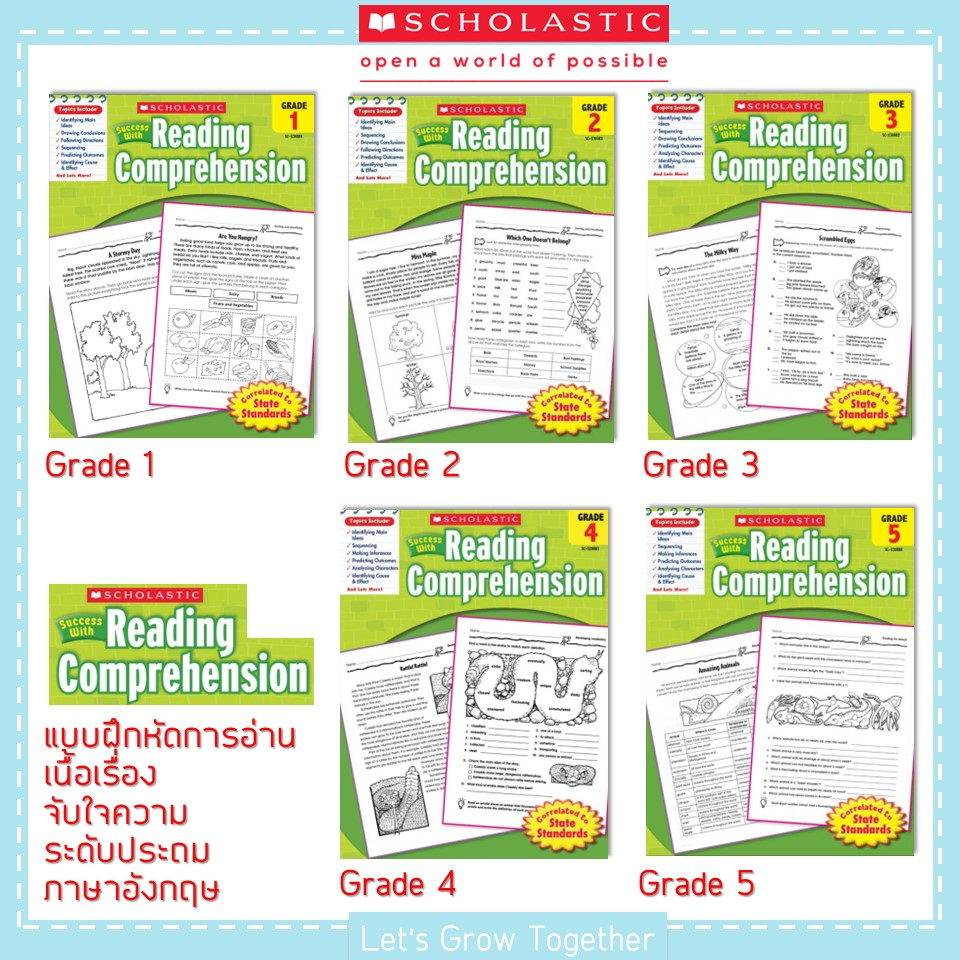 Scholastic Success with Reading Comprehension Exercise English Grade 1 ...