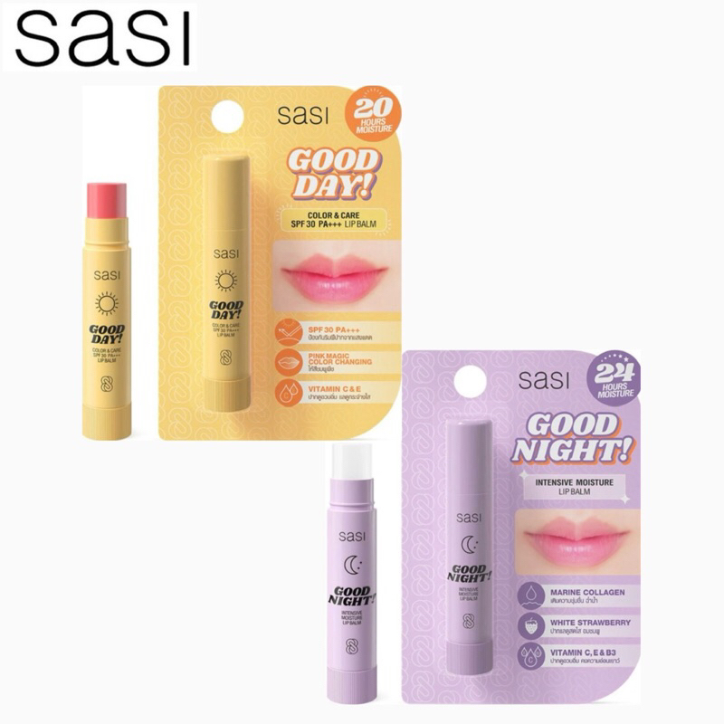 Sasi Good Day Color & Care SPF 30 PA +++/Night Lip Balm 3.5 g. | Shopee ...