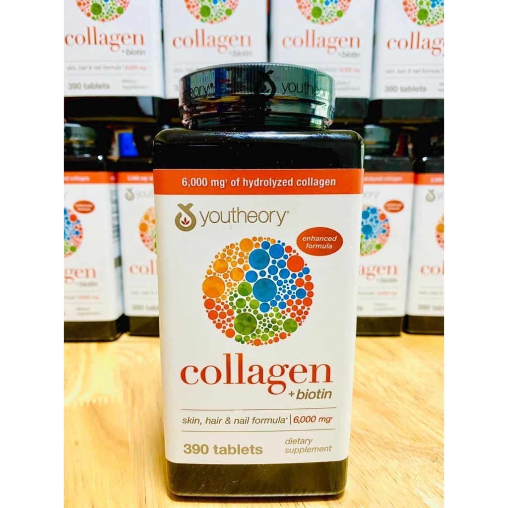 Youtheory Collagen with Biotin skin Hair & Nail Formula 6000 mg 390